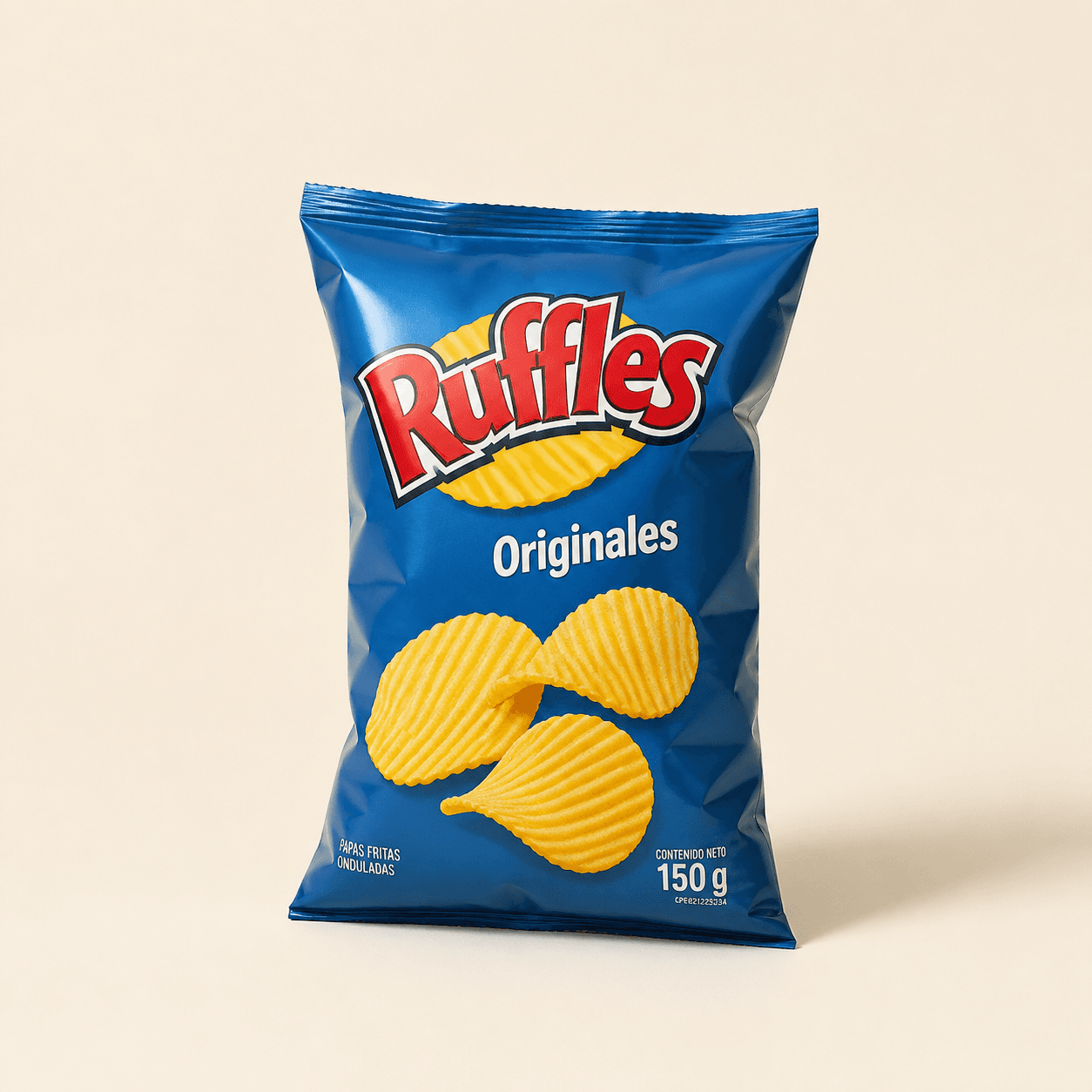 Papas onduladas naturales