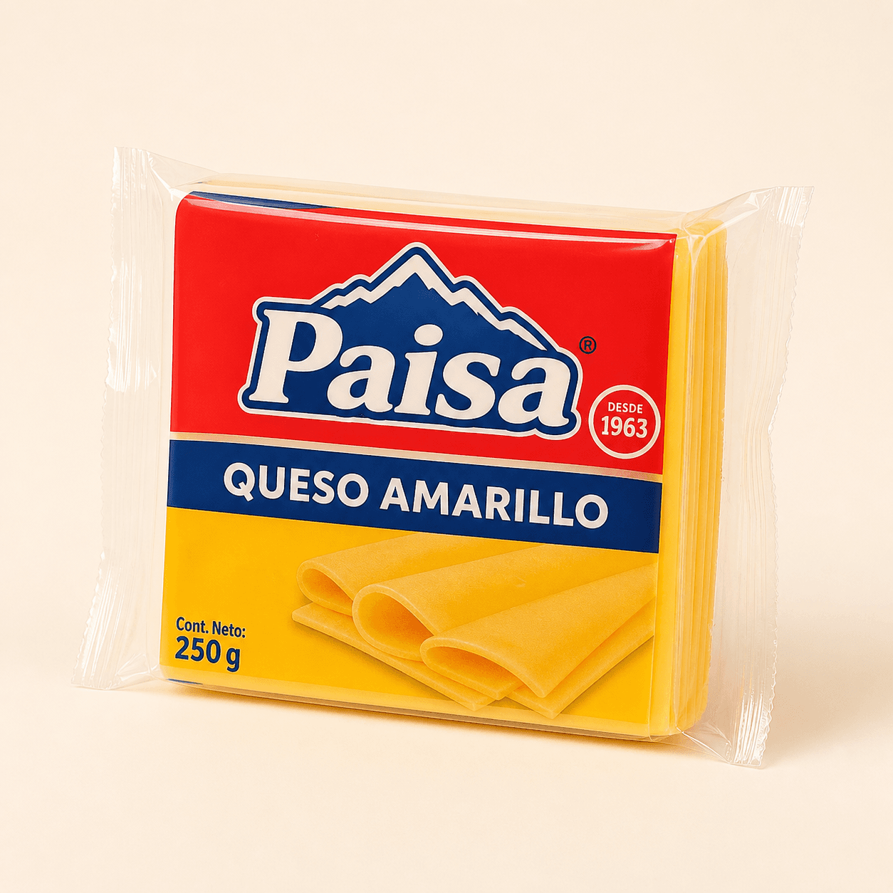 Queso amarillo en lonjas